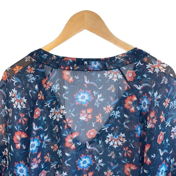 Mango Suit Collection Semi Sheer Mini Ruffle Top - Picture 6 of 9